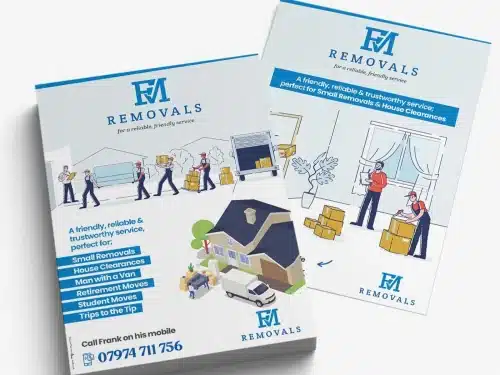 A5 leaflet for a removals company
