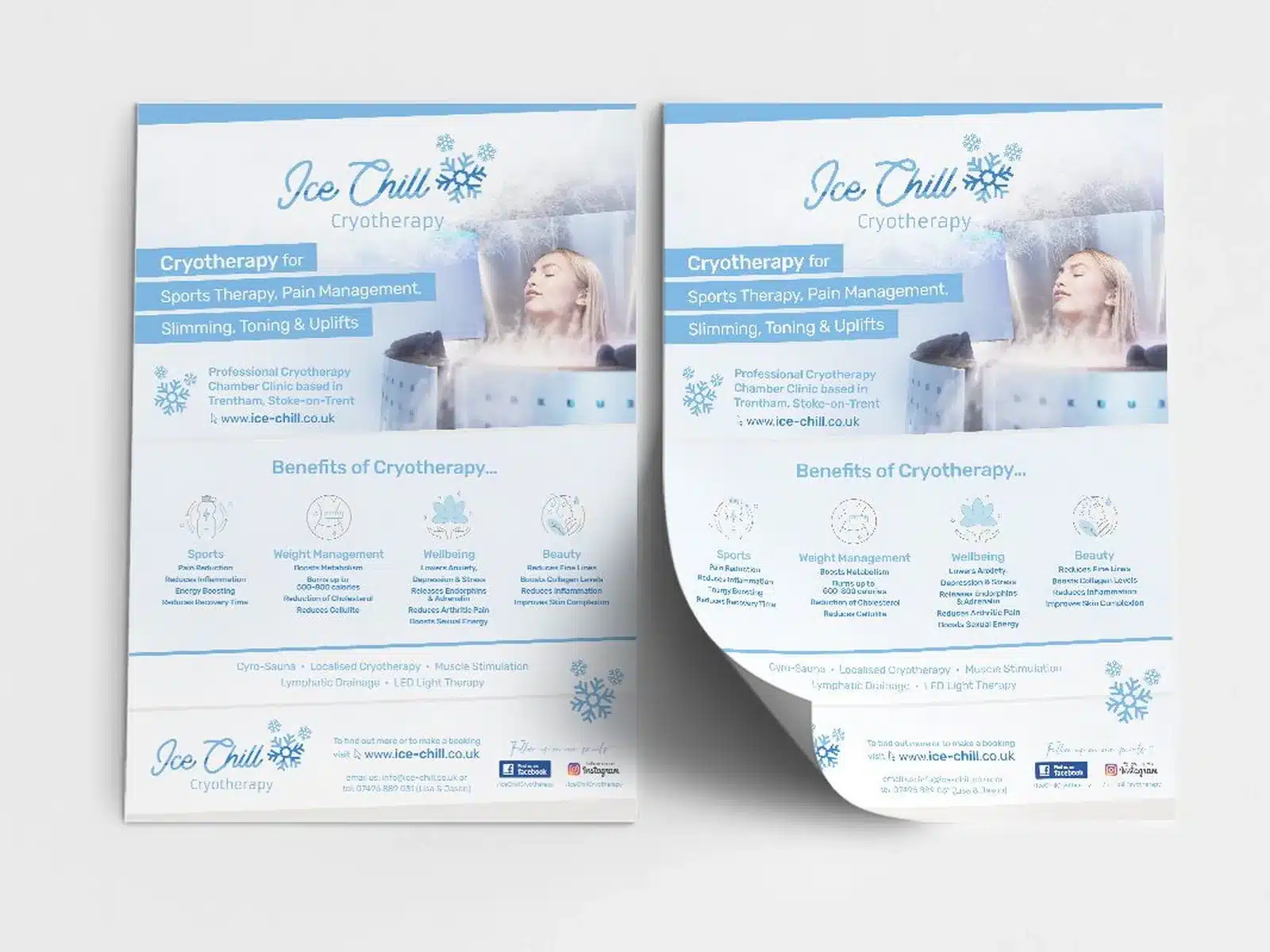 A5 leaflet for an aesthetics clinic