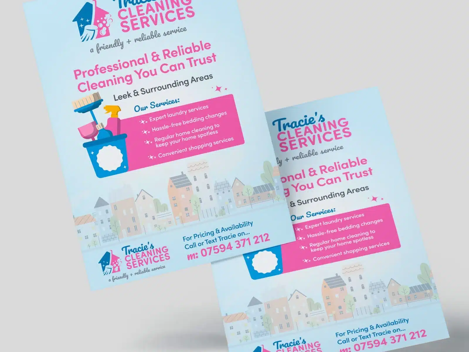 Flyers for a cleaning company