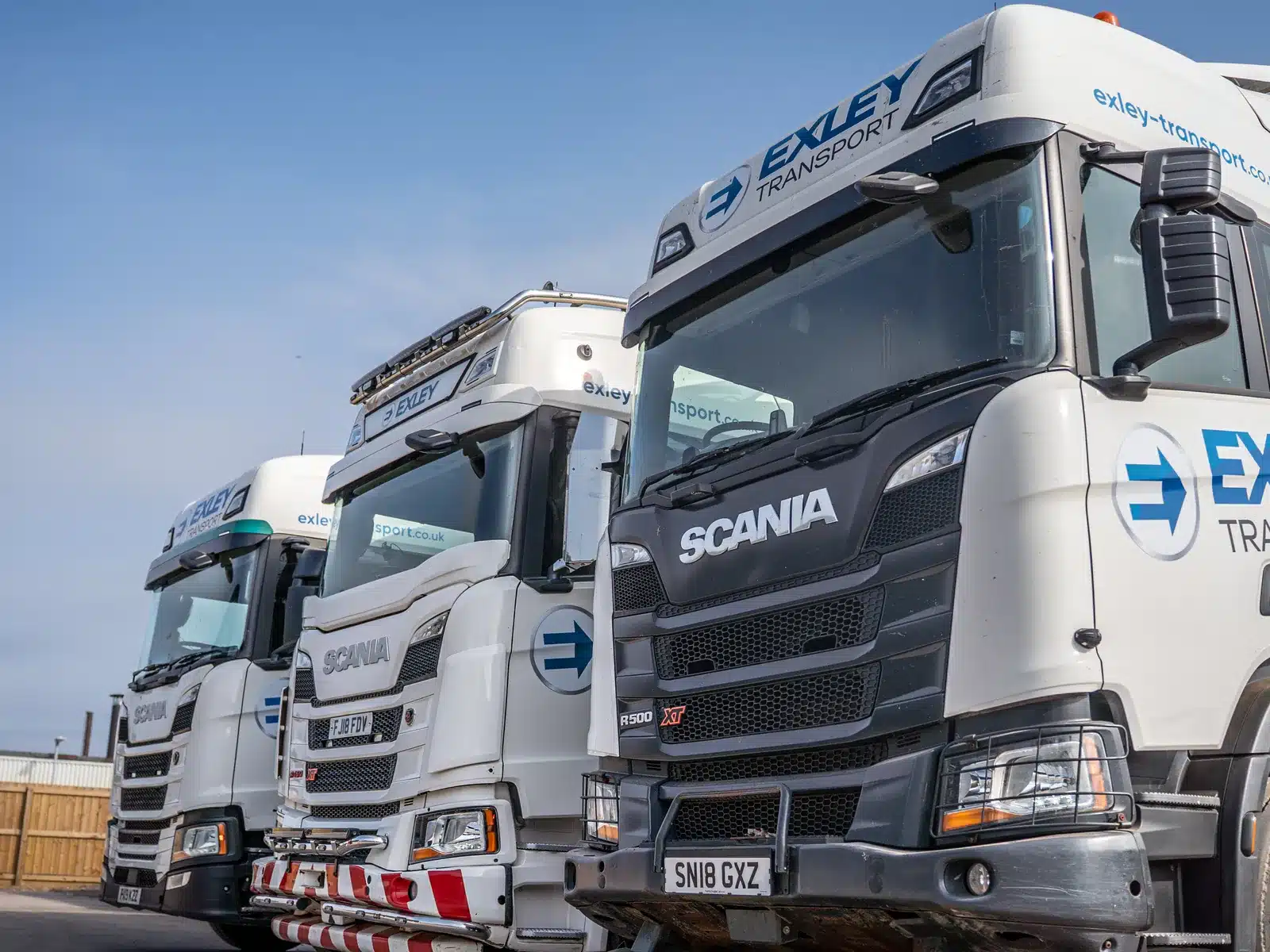 Fleet of liveried tractor units Fleet of liveried tractor units