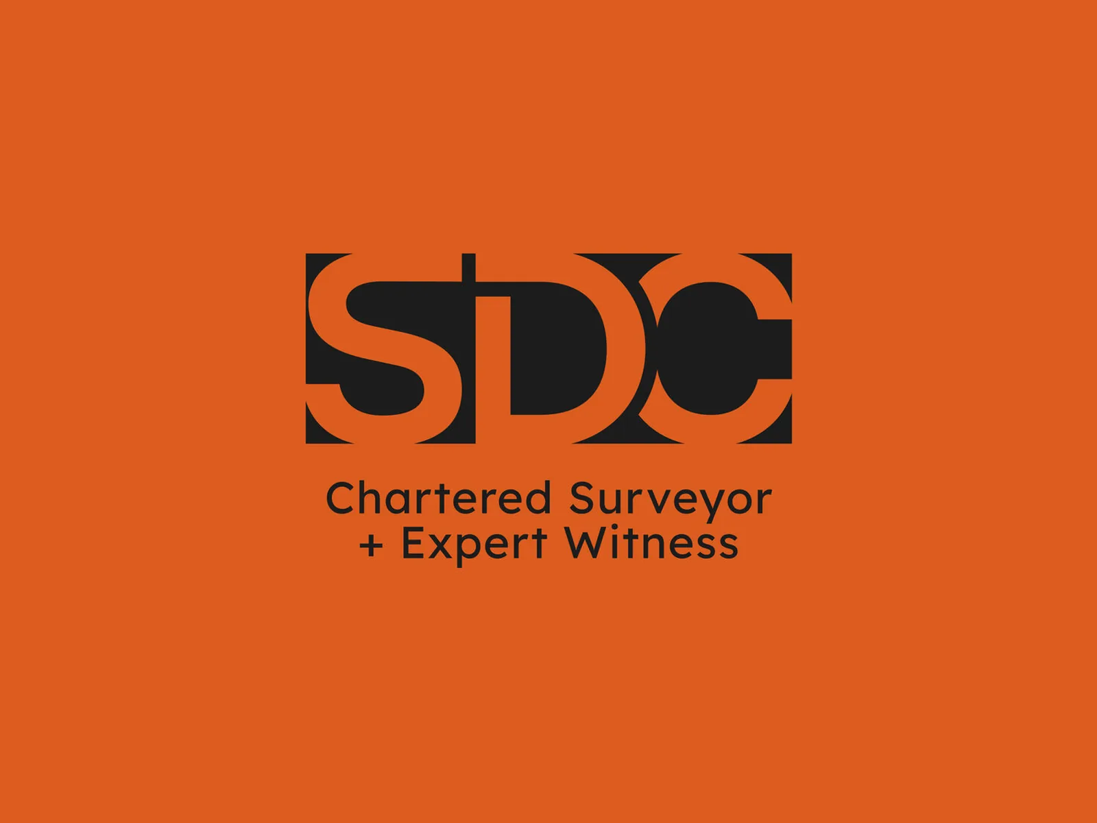 Logo design orange Logo design for a chartered surveyor on orange