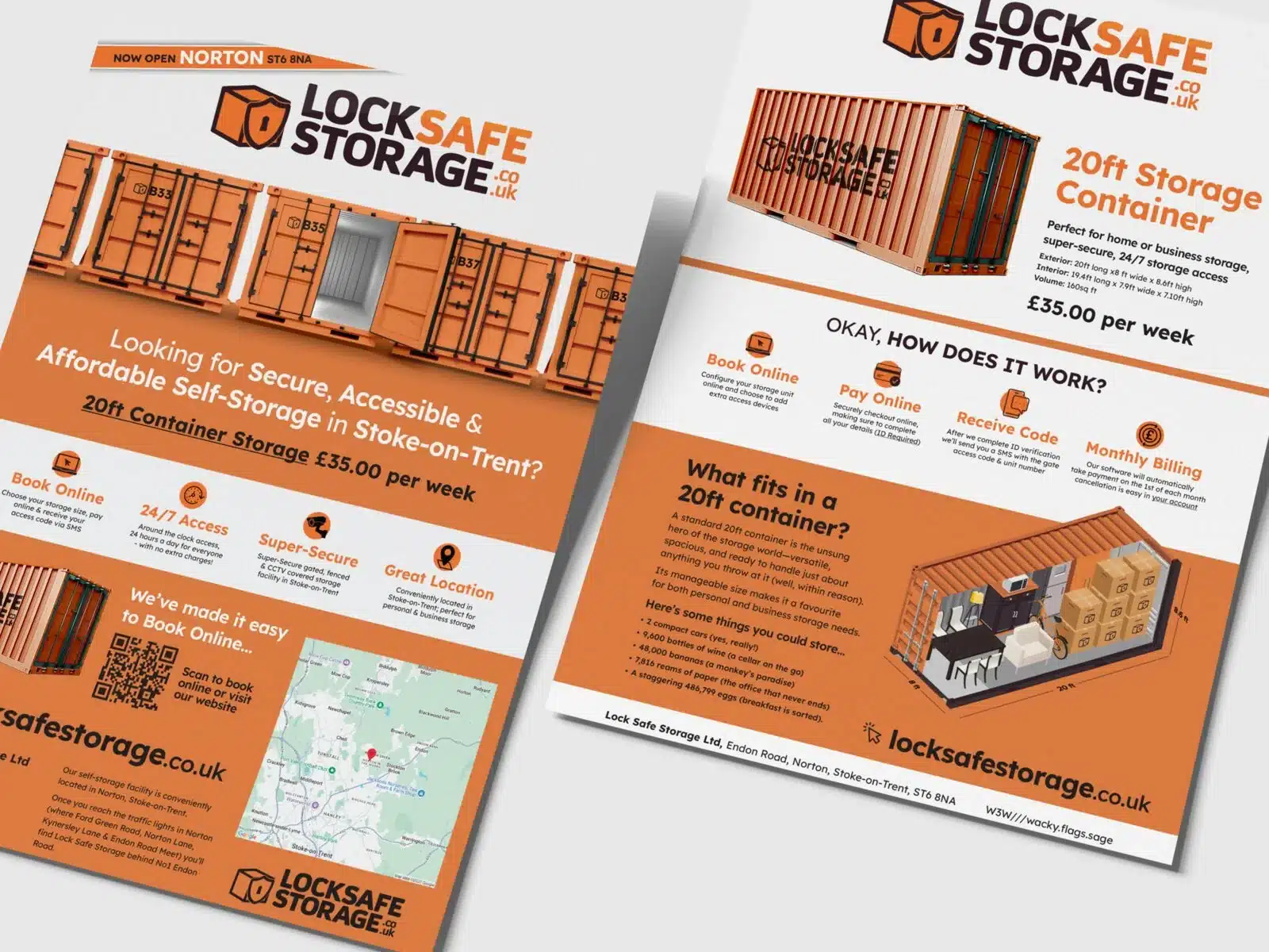 Leaflets for a self-storage business